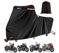 Harley Davidson Cover,Heavy Duty Cover for Motorcycle with Nano Material,SRIMMIT 420D Harley Cover Waterproof Outdoor Storage,Funda para Moto with Lock Holes,Air Vents,5 Reflective Strips (3XL)