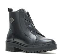 HARLEY-DAVIDSON FOOTWEAR Women's Carney Elastic Ankle Boot, Black, 8 UK