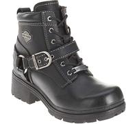 HARLEY-DAVIDSON FOOTWEAR Women's Tegan Ankle Boot, Black, 7 UK