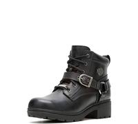 HARLEY-DAVIDSON FOOTWEAR Women's Tegan Ankle Boot, Black, 7 UK