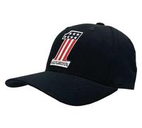 Harley-Davidson Men's #1 Embroidered RWB One Stretch Fit Baseball Cap, Black, Black, L-XL