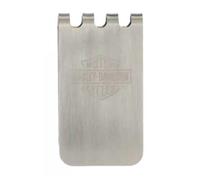 Harley-Davidson Men's B&S Metal Money Clip/Bottle Opener - Brushed Nickel, Silver, 2.5" x 1.5"
