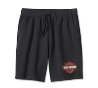 Harley-Davidson Men's Bar and Shield Fleece Shorts - Black 99197-24vm