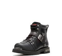 Harley Davidson Brake Buckle D91684 Leather Men's Ankle Boots - Black - Size:UK 7