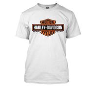 HARLEY-DAVIDSON Men's Distressed Elongated Bar & Shield Black T-Shirt 30296553