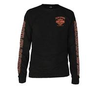 Harley-Davidson Men's Eagle Piston Long Sleeve Crew Shirt, Black 30299947