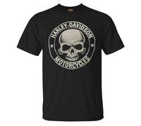 Harley-Davidson Men's H-D Skull Badge Short Sleeve T-Shirt Black. 30298293