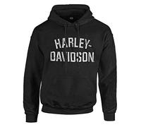 Harley-Davidson Men's Heritage Pullover Hooded Sweatshirt Black Hoodie 30296635, Black, XXL
