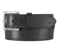 Harley-Davidson Men's Low Ride B&S Genuine Leather Belt - Antique Nickel Buckle, Black, 40