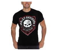 HARLEY-DAVIDSON Men's Ragged Willie G Skull Crew-Neck Short Sleeve T-Shirt, Black, XL