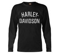 Harley-Davidson Men's Shirt, Heritage H-D Script Long Sleeve, Black 30296633, Black, Medium