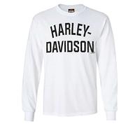 Harley Davidson Men's Shirt, Heritage H-D Script Long Sleeve, White 30296634 - White -