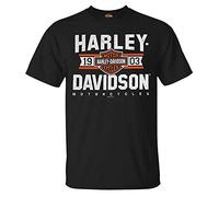 Harley-Davidson Men's Varsity B&S Short Sleeve Crew-Neck T-Shirt - Black, Black, XXXL