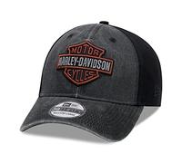 HARLEY-DAVIDSON Mens Washed Two Tone Logo Baseball Cap, black, L