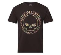 Harley-Davidson Men's Willie G Skull Camo Short Sleeve Crew-Neck T-Shirt, Black, Black, Large
