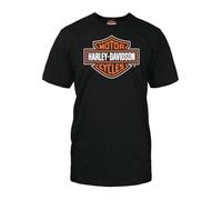 Harley-Davidson Military - Bar & Shield Orange on Black T-Shirt - Overseas Tour | Salutes Our Veterans