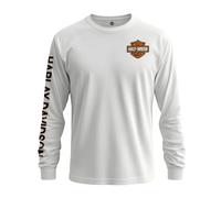 Harley-Davidson Military, Custom Camp Humphreys, Men’s Long Sleeve T-Shirt, White, Large