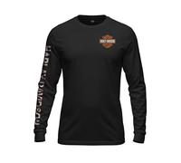 Harley-Davidson Military, Custom Ramstein Air Base, Bar & Shield, Men’s Long Sleeve T-Shirt, Black, S