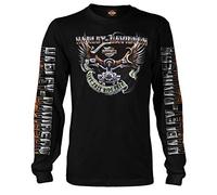 Harley-Davidson Military - Men's Black Long-Sleeve Eagle Graphic T-Shirt - Kadena Air Base | Eagle Ride, Cruz V2 Fresh Foam, M