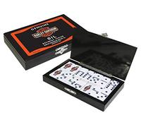 Harley-Davidson Oil Can Domino Set With High Gloss Case