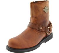 Harley Davidson Scout Mens Brown Zip Biker Motorcycle Chelsea Boots Size UK 7-12