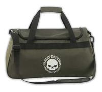 Harley-Davidson Willie G Skull Graphic Rugged Duffel Bag, Army Green