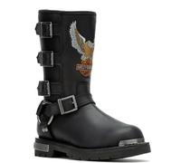 Harley Davidson Corley Full Grain Leather Women's Mid Calf Boots - Black - Size:UK 5