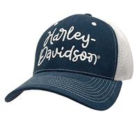 Harley Davidson Women's Embroidered Harley Script Baseball Cap, Navy BC28685