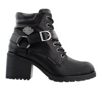 Harley-Davidson Womens Howell Boots - 5 Inch Lace Leather, Black - UK 4