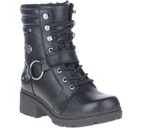 Harley-Davidson Women's Tegan 6" Harness Motorcycle Boot, Black, 5.5