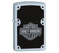 Harley Davidson Satin Chrome Zippo Lighter - A26107
