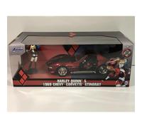 Harley Quinn 1969 Chevrolet Corvette Stingray with Figure 1:24 Scale Jada 31196