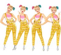 HARLEY QUINN BIRDS OF PREY ADULTS BOOBY TRAP OFFICIAL FANCY DRESS FILM COSPLAY