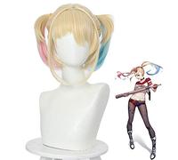 Harley Quinn Cosplay Wigs Birds of Prey Harley Quinn Cosplay Wigs Heat Resistant Synthetic Hair Party Wig for Women Girl