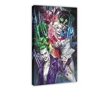 Harley Quinn E Jack The Joker Poster Canvas Poster Bedroom Decor Sports Landscape Office Room Decor Gift Frame-style 08x12inch(20x30cm)