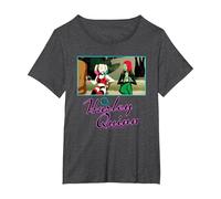 Harley Quinn Hanging with Poison Ivy T-Shirt, Women's Plus, Dark Heather Grey, 6X
