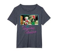 Harley Quinn Hanging with Poison Ivy T-Shirt, Women's Plus, Heather Blue, 2X