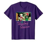 Harley Quinn Hanging with Poison Ivy T-Shirt, Youth, Purple, Small