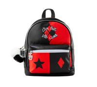 Harley Quinn Men's Live Fast Die Clown Suicide Squad Backpack in Red Harley Quinn Red