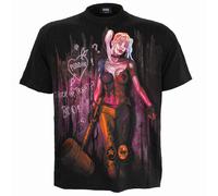 DC Comics - Harley Quinn - Trick Or Treat - Front Print T-Shirt Black - S