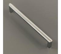 Harley & Wager Haydock Cabinet Handles - Bar & Knob Furniture Handles - Kitchen Cupboard Door Pulls - Premium Cabinet Hardware - Available in 4 Finishes (160mm Centres - Chrome)