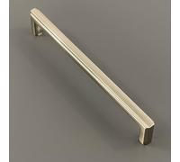 Harley & Wager Haydock Cabinet Handles - Bar & Knob Furniture Handles - Kitchen Cupboard Door Pulls - Premium Cabinet Hardware - Available in 4 Finishes (320mm Centres - Nickel)