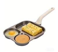 HARLIANGXY Fried Egg Pan Non Stick - 3 in 1 Breakfast Pan for Induction Gas Ceramic Electric - Frying Pan for Fried Eggs Pancakes Bacon Vegetables Steak
