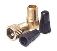 Harlington Group 4 pcs Pack Brass Presta to Schrader Bike Valve Adaptor Pump Adapter Converter For Road and Mountain Bike Supplied With 2 Valve Adaptors and 2 Presta Dust Caps