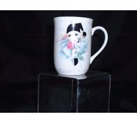 Harliquin Pierrot with Rose Mug -Pair