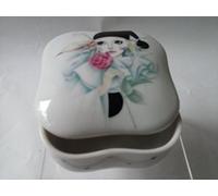 Harliquin Pierrot with ROSE - RECTANGULAR TRINKET BOX - RETIRED RANGE