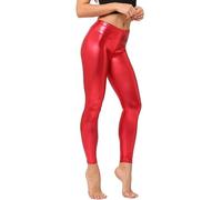 harlogistics Girls Ladies Shiny Metallic Pants Leggings - Stylish and Comfortable - Perfect for Sports, Dance, Parties, and Everyday Wear