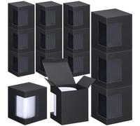 Harloon 100 Pcs Mug Boxes for Gifts Coffee Box for Blanks Sublimation Mugs Packaging 11oz, 12oz, 15oz Transparent Ceramic Coffee Cups Gift (Black)