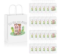 Harloon 32 Pcs Back to School Paper Gift Bags Our Class Is a Family Paper Candy Treat Bags with Handles for Students Teacher Classroom Party Favors Supplies Decoration, Teacher Appreciation Week