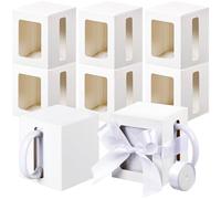Harloon 36 Pack Transparent Gift Boxes for 11oz Ceramic Coffee Mugs, Wine Glass, Candle - Packaging for Shipping, Sublimation, Wrapping